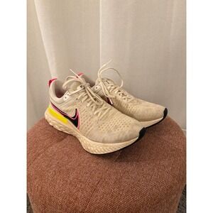 Nike React Infinity Run Flyknit 2 Sail Pink Yellow CT2423-100 Mens Running Shoes